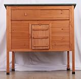 FunXplore Outdoor Insulated Duck Coop Weatherproof Wooden Duck House for Outside Small Animal Pet Hutch with Asphalt Roof Elevated Legs Suitable for Other Poultry Chickens & Quails