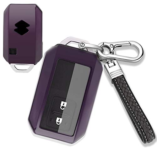 インテリジェントキーケース スズキに適,SUZUKI 新型 ジムニー JB64W ; 新型 ジムニー シエラ JB74W ; 新型 スイフト XG,RS,SPORTS ; 新型 ワゴンR MH35S ; 新型 ワゴンRスティングレー MH34S に適用,優質なTPU材料を使用して 耐衝撃 スクラッチ防止 でファッションなスマートキーホルダー -黒