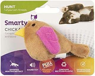 SmartyKat Chickadee Chirp Cat Toy with Bird Sounds(shapes/colors may vary)