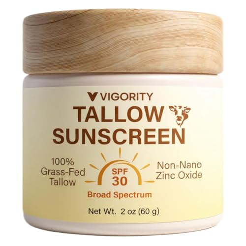 Image of Beef Tallow Sunscreen with Clear Zinc: Non-Toxic SPF 30 Sunscreen for Face & Body, Natural Sunblock with Nourishing Tallow & Botanical Extracts 2 Fl Oz