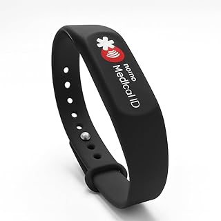 Medical ID Bracelet for Women & Men – NFC Enabled, Water-Resistant, Emergency Medical Info & Location Sharing When Scanned, Easily Update Profile, No Batteries or Subscription Required
