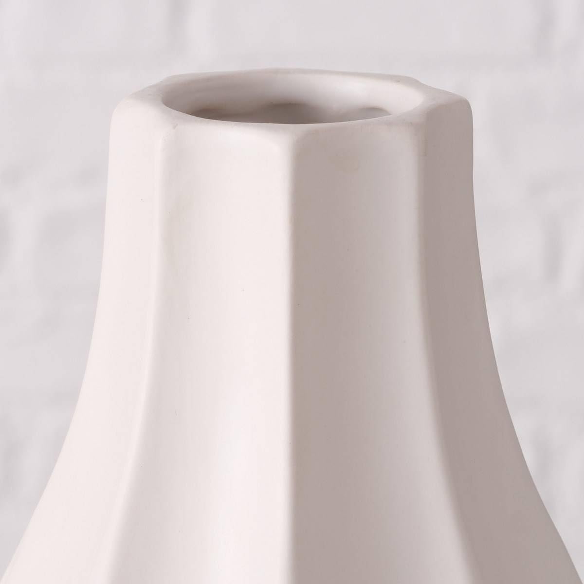 Vase décoratif Avantika, 30 cm, mat, couleur : blanc