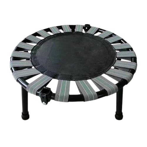 Mini trampolín – Cama elástica plegable silenciosa para fitness, capacidad de 165 libras, equipo de ejercicio cardiovascular para interiores, perfecto para entrenamientos en casa y juegos de