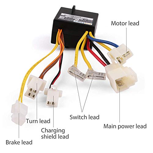 LotFancy 24V Controller with 7 Connectors for Razor Power Core E100 Electric Scooter, Model No: ZK2400-DH, Scooter Controller