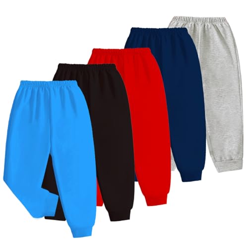 Image of Kuchipoo Baby Boy's & Baby Girl's Regular Fit Pyjama Pants pack of 5