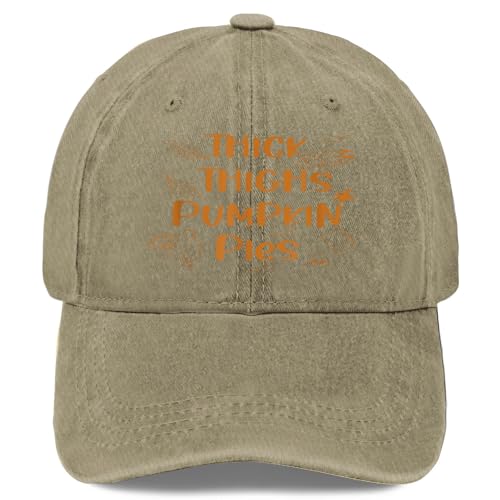 Thick Thighs Pumpkin Pies Funny Thanksgiving Dinner Hats for Mens Fashion