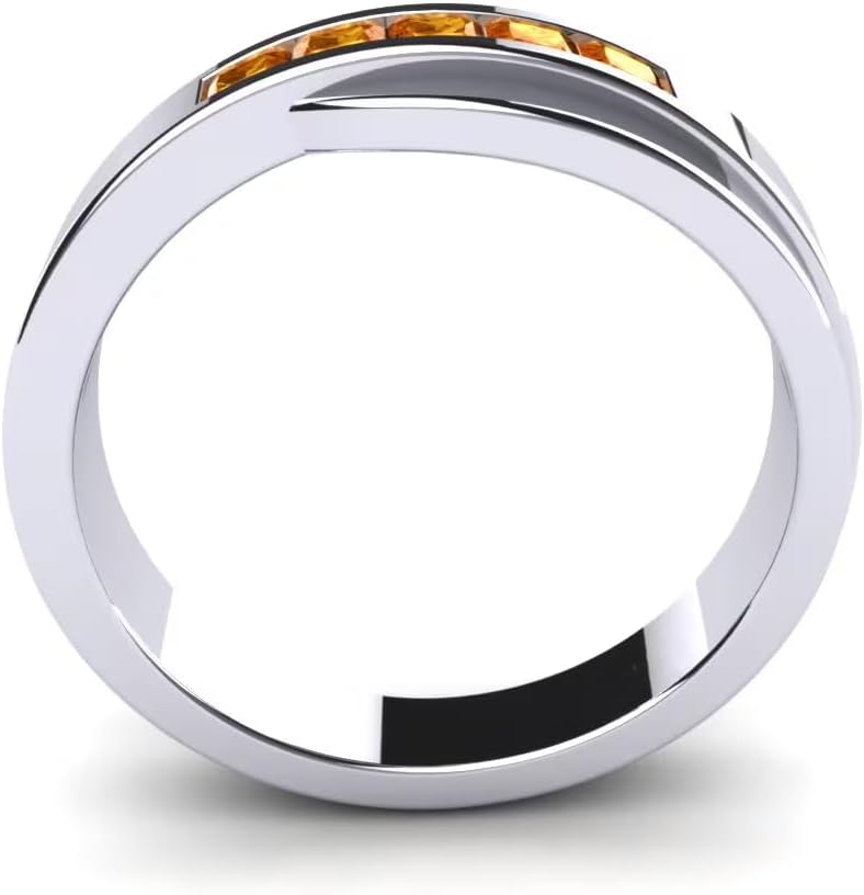Personalized 925 Sterling Silver/10K/14K/18K Solid Gold Engagement Wedding Ring for Men Women, Amethyst/Citrine/Moss Agate/Black Onyx/Ruby/Emerald/Garnet/Sapphire/Moissanite Ring Jewelry Birthday Gift , Size3-16