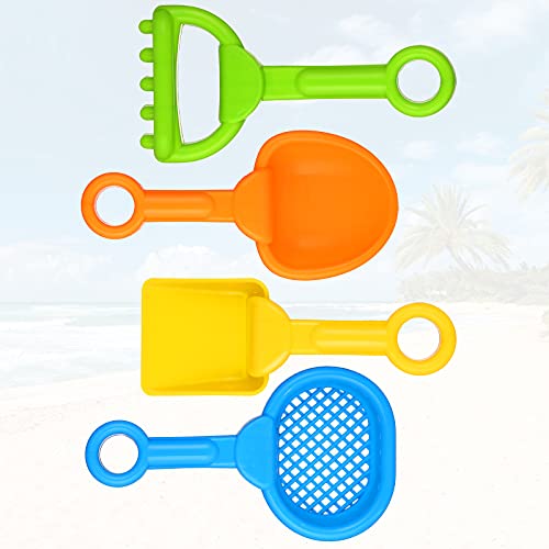 Skylety 8 Pieces Sand Shovels for Kids Colorful Plastic Rake Summer Beach Sand Sifter Shovel for Planting Digging Garden Tool Travel Beach Essentials by Skylety - Image 4