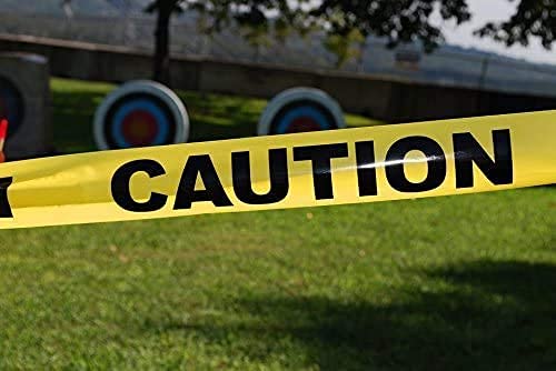 Caution Tape 2 Pack 3 inch x 1000 feet, Bright Yellow w/Bold Black Text, 3" Wide for Maximum Readability Strongest & Thickest Tape for Danger/Hazardous Areas