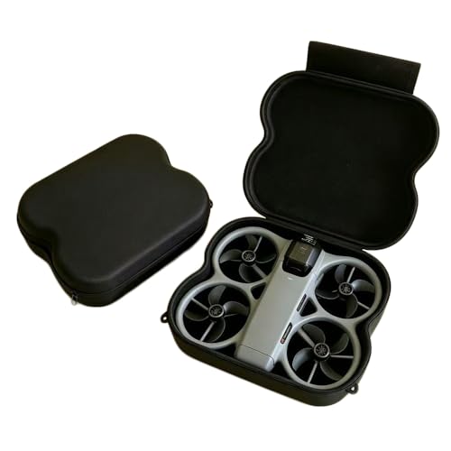 Avata 360 Case Hard Carrying Case Oxford Fabric Shell Adhesive Closure Travel Storage Bag with DIY Strap Holes Portable Protective Cover for DJI Avata 360 (black)