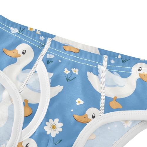 Wusikd Cute Duck Boys' Underwear Cotton Blue Boys Briefs Soft Toddler Underwear 2T4