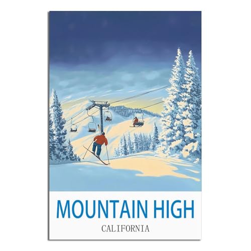 Poster Mountain High California 60x90 grande affiche vintage américaine
