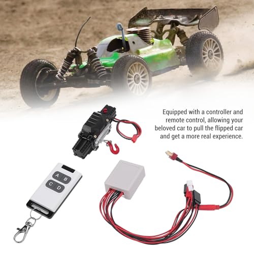 Winch potente Alomejor para autos RC, doble motor, aluminio miniatura 6