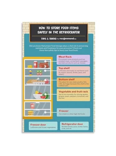How To Organize Your Fridge Poster Food Safety Storage Guide