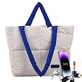 Borsa a tracolla puffer - Borsa Hobo in satchel, cerniera con cerniera trapuntata,...