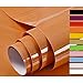 Hode Carta Adesiva per Mobili Carta da Parati Vinilica per Adesivi Decalcomanie Pareti Porte Finestre Posteriori Rotolo di Plastica Arancione 40X300cm