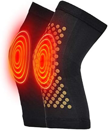 Bticx Self-Heating Knee Braces, Wormwood Self-Heating Knee Braces Warm Knee Pads Sleeves Knee Brace Support for Knee Injury & Muscle Pain Relief Men and Women, Black