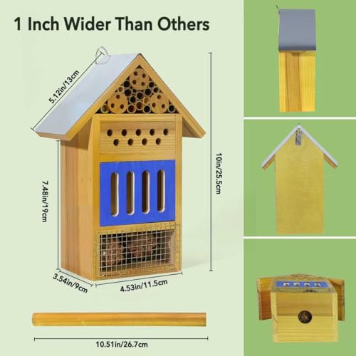 image for Predimeza Wooden Butterfly House & Bee House for The Garden, Durable B