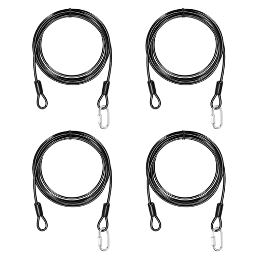 PATIKIL câble verrouillage 3/16" 8.2pi acier 4 pcs