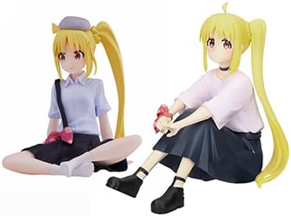 QWWZVQHJ Ijichi Nijika Figure Statue Model, Cute Anime Bocchi the Rock Figure Noodles Stopper Cake Topper Decoration, PVC Handmade Desktop Figure Collectible Gifts(2pcs)