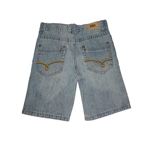 Bermudas jeans garçon bleu Krater avec taille ajustable sans serrer