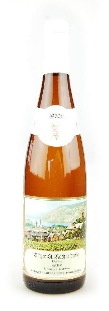Wein 1970 Binger St. Rochuskapelle Strohwein Riesling Spätlese