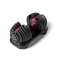 Bowflex SelectTech Adjustable Weights and Dumbbells, Single Dumbbell 552 (2 - 24 kg), Black/Red