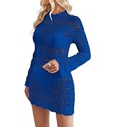 Falechay Swimsuit Coverup for Women Bathing Suit Beach Swimwear Bikini Cover Ups Crochet Mesh Dre...