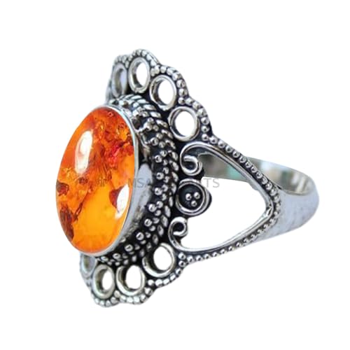 Solid 925 Sterling Silver Ring For Womens, Genuine Black Onyx Ring Gemstone Unique Handcrafted Ring