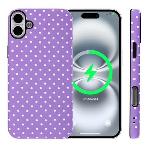 Jolie coque de téléphone à pois pour iPhone 17 tendance pour femme