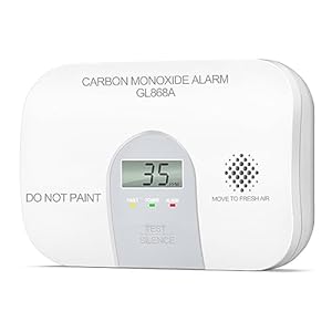 Carbon Monoxide Detectors Battery Powered – CO Detector 10 Year Life, Carbon Monoxide Alarm with Digital Monitoring Display,3 Color Working Light Bring More Peace of Mind to Home – GL868A