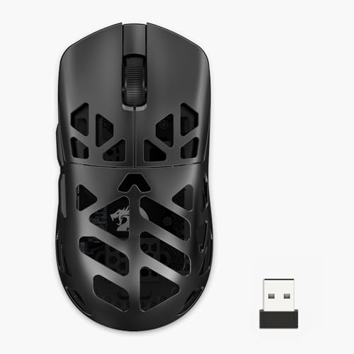 Redragon M997 Magnesium Alloy Wireless Gaming Mouse, Tri-Mode BT & 2.4GHz, Ultra Lightweight Ergonomic Mouse, 1000Hz, Rechargeable for PC Laptop, Starlight Black