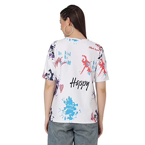 Image of Leriya Fashion Women's Casual Top Shirts Print T-Shirts Basic Summer Women Tops