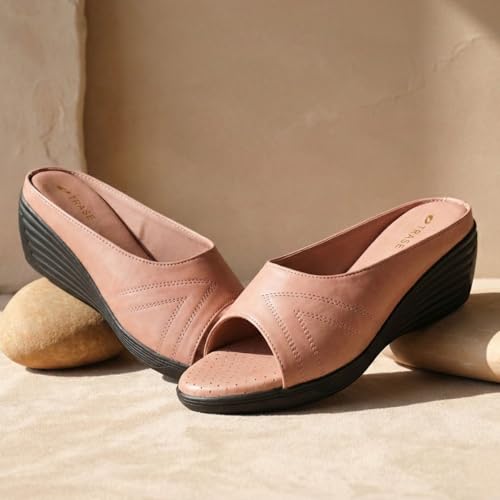 Image of TRASE Wedges for Women | Stylish Sandals for Woman | 2 Inch Wedge Heel Footwear | Ladies Office Wear