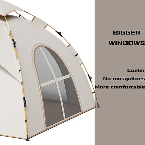 Carpa Automática Camping 2-3 Personas con Protección UV Beige miniatura 4