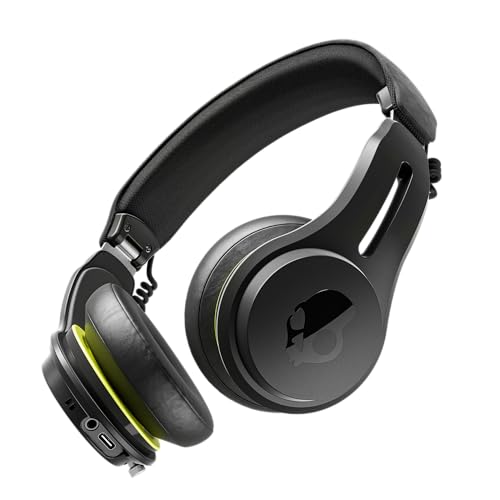 Skullcandy Icon ANC On-Ear Active Noise Cancelling Wireless Bluetooth Kopfhörer, 60 Stunden Akku, Mikrofon, kompatibel mit iPhone & Android - Black