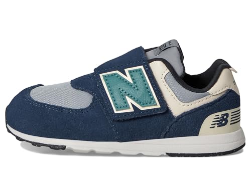 New Balance Baby 574 V1 Season New-b Hook and Loop Sneaker, Nb Navy/Slate Gray, 3.5 X-Wide US Unisex Infant