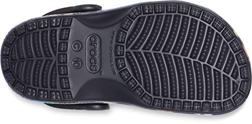 Crocs Unisex Child Classic Tie Dye Clog, Black/Black, 13 Little Kid #TOP2