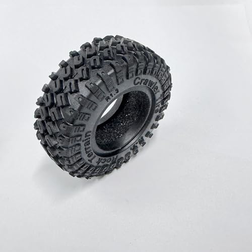KINGCOO 4PCS 1.3" Wheel Tires RC Mud Crawler Rock Terrain Rubber Tires with Foam Inserts for 1/18 1/24 Mini Crawler Car for TRX4M SCX24 Upgrade Parts(60 x 21mm) - Image 4