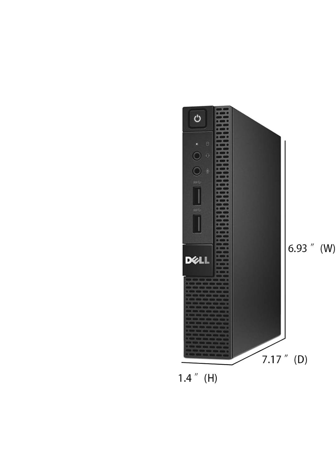 Dell Optiplex 3020 - Mini ordenador de sobremesa con pantalla de 24 pulgadas, Intel Core i3-4160, 8 GB de RAM, SSD de 128 GB, teclado QWERTY estadounidense, Wi-FI, Bluetooth, Windows 11 Pro — view 2