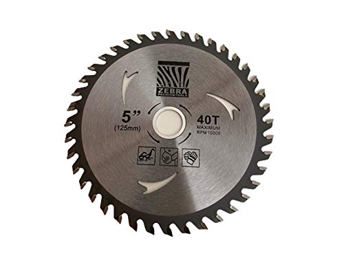Zebra Premium Tools Z-W02 5 Inch Wood Cutting Circular TCT Blade (125 X 20MM,40 Teeth) Tungsten Carbide-Tip Wood Cutter (3) (B08YXKB69C) Amazon Price History, Amazon Price Tracker