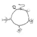 Jovivi Bracelet Avion Amitié Thème Voyage Bracelet Passeport la Terre Appareil Photo Coeur Pendentif Acier Inoxydable Bijoux Femme Homme Cadeau de Fin d'études Diplôme Anniversaire