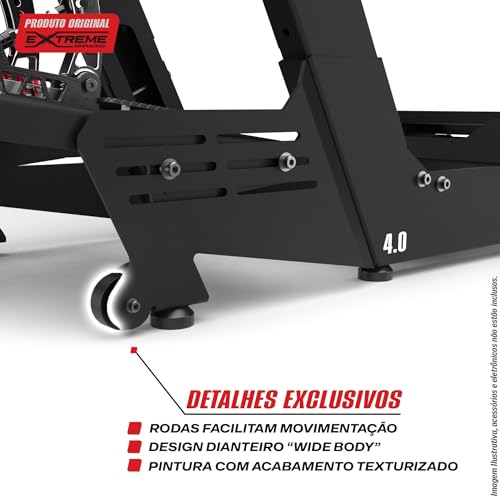 Cockpit Suporte Para Volante 4.0 P1 Preto Simulador Extreme Simracing