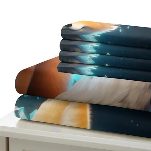 Housse de couette renard avec fermeture éclair pour changer son lit sans effort