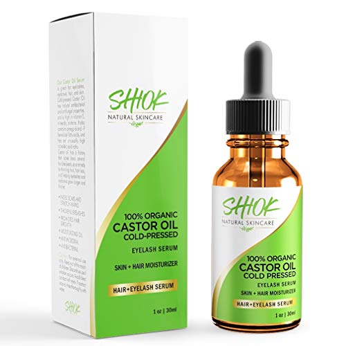 PREMIUM CASTOR OIL-Cleopatra's Beauty Secret 100% Organic, Cold Pressed, Hexane Free Perfect for Eyelash & Eyebrow Hair Growth- Perfect Travel Size- TSA Compliant