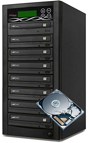 Bestduplicator Pro HD Series - 7 Target External Disc DVD/CD Duplicator Built-in 500GB Hard Disk Drive & 24X Burners
