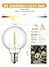 Brightown G40 Replacement LED Light Bulbs, 25 Pack Clear Globe Bulb fits E12 C7 Candelabra Screw Base Sockets, 1.5 Inch Dimmable Edison Light Bulbs for Indoor Outdoor Patio Decor, Warm White