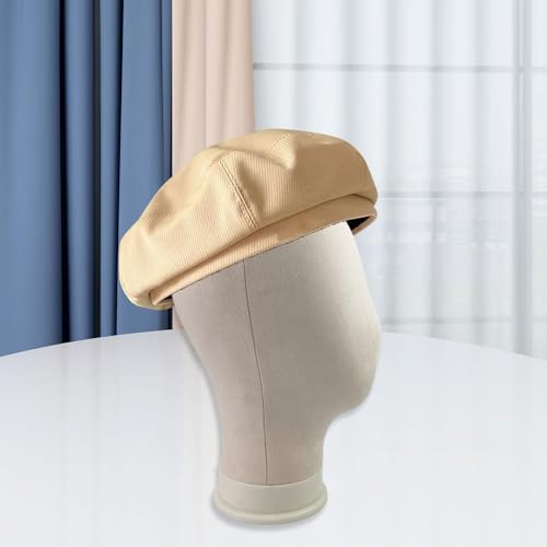 Tête de mannequin daim blanc 22 pouces avec base stable fixe