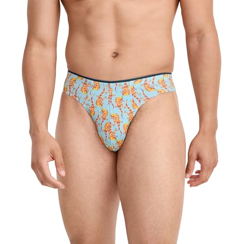 Jockey Men's Underwear True Style Thong - 3 Pack, Iguanas/Colorado Dawn/Diamond Strands, M2