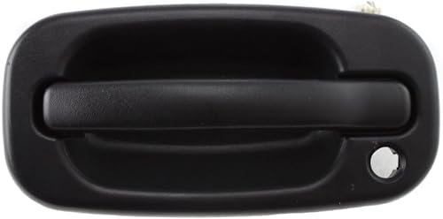 KarParts360 Manija de puerta exterior para Chevy Silverado 1500 HD 2001 2002 2003 lado del conductor | Delantero | Negro texturizado | Con agujero